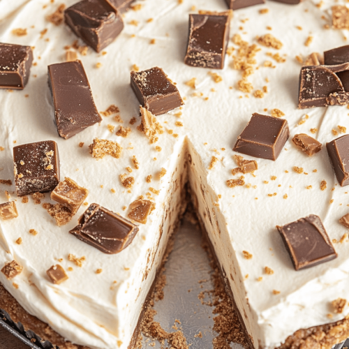 Easy Toffee Cheesecake Pie Recipe