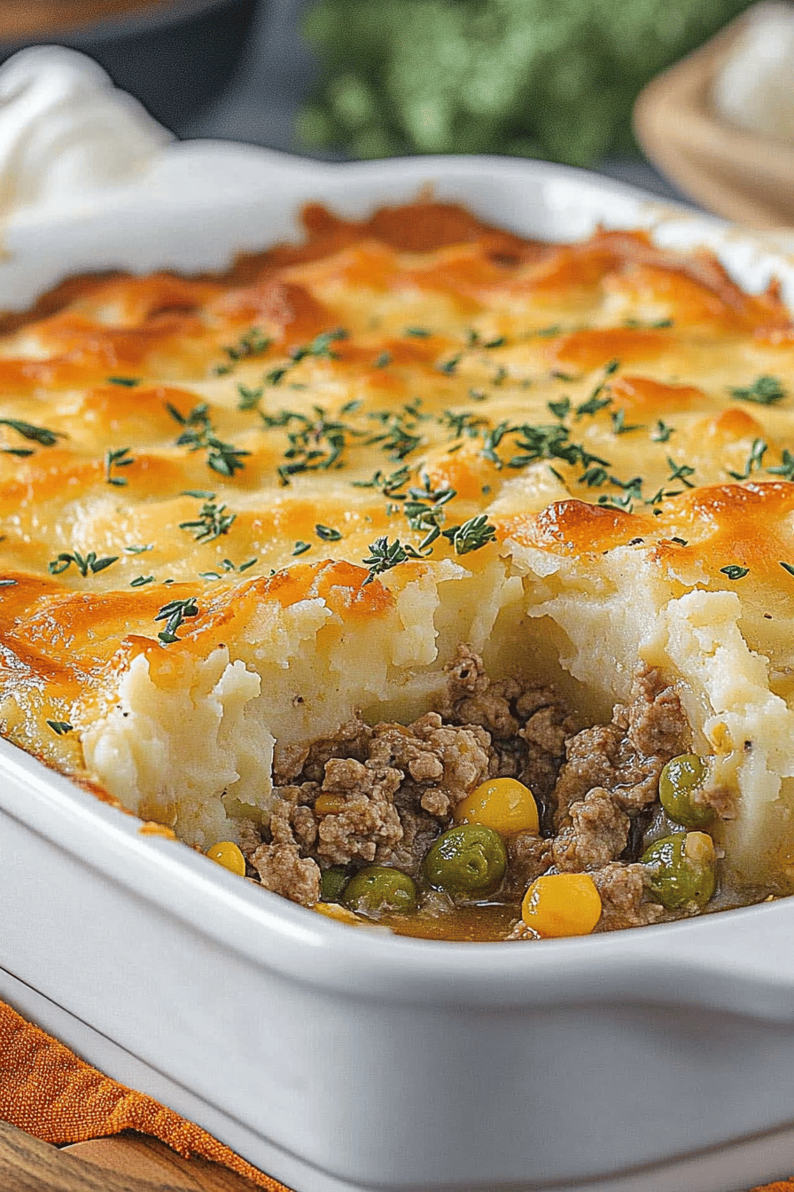 Easy Traditional Cottage Pie Casserole Recipe ingredients