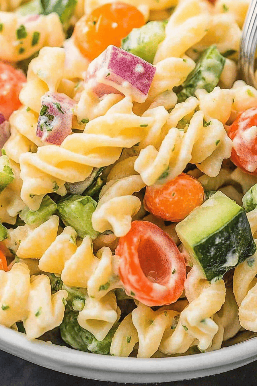 Easy Tri-Color Pasta Salad Recipe ingredients
