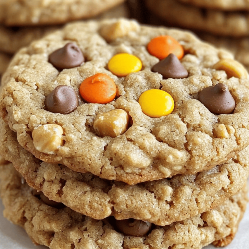 Easy Triple Peanut Butter Monster Cookies