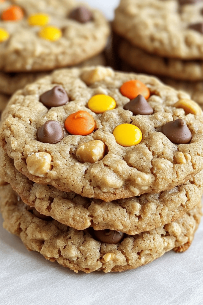 Easy Triple Peanut Butter Monster Cookies