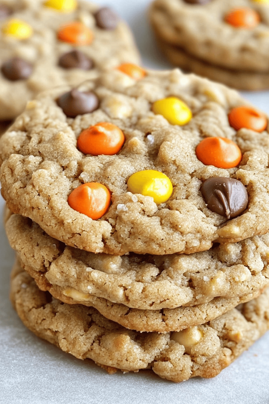 Easy Triple Peanut Butter Monster Cookies Final Dish Presentation
