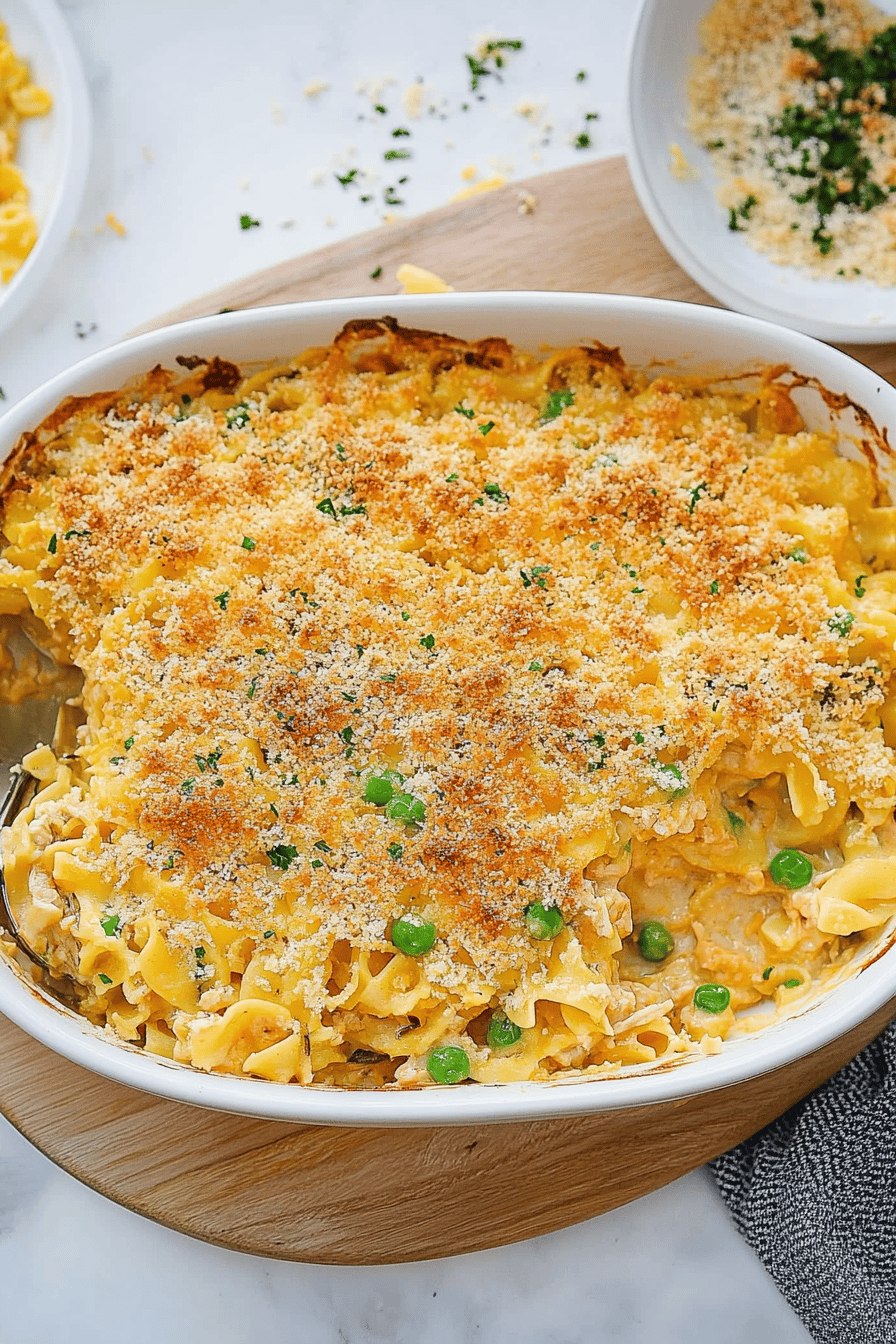 Easy Tuna Noodle Casserole Recipe Final Dish Presentation