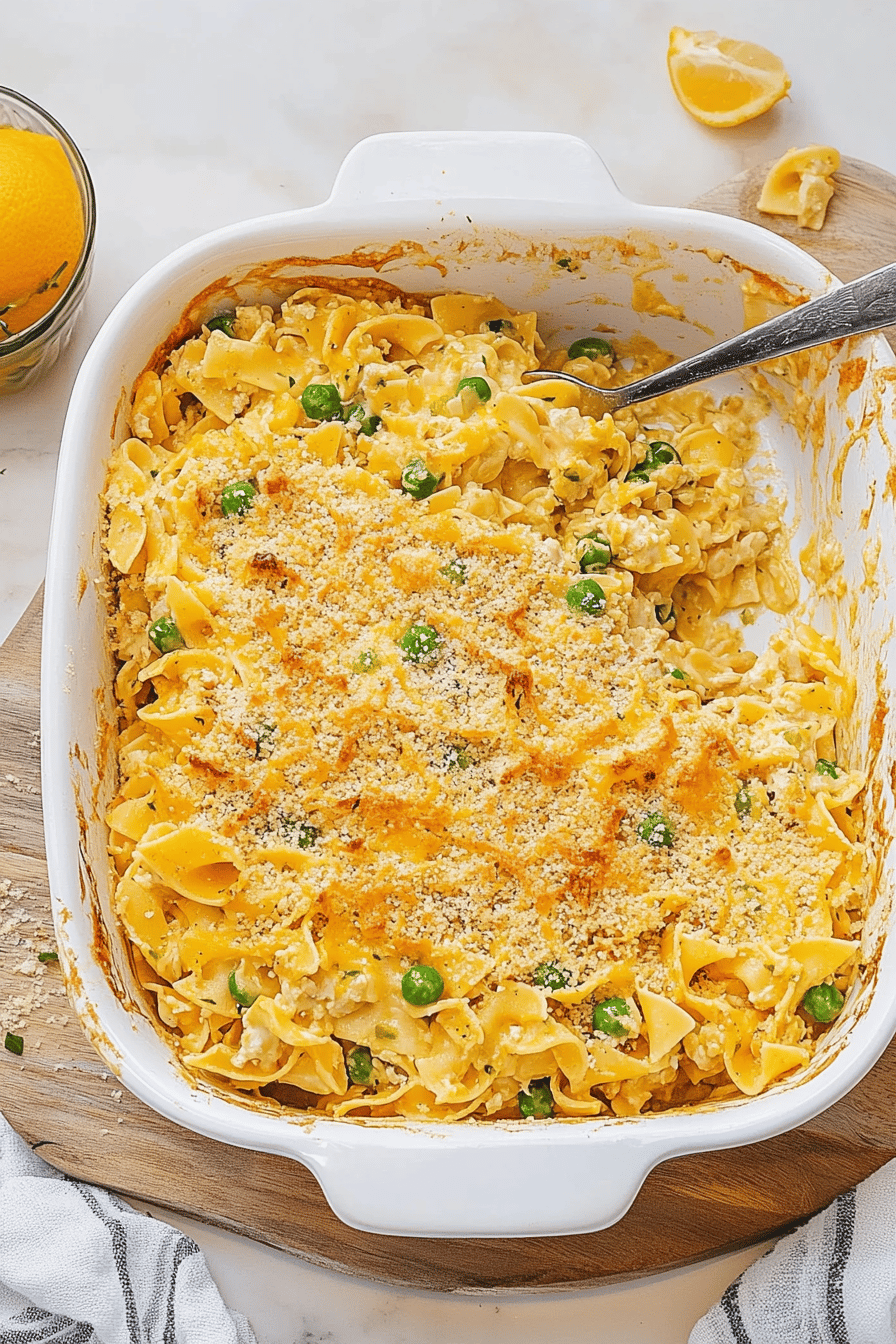 Easy Tuna Noodle Casserole Recipe Final Dish Presentation