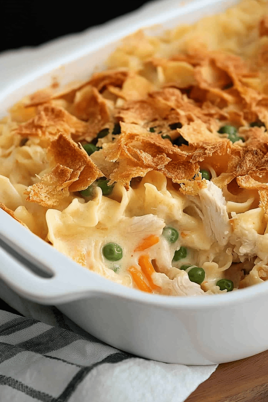 Easy Ultimate Chicken Noodle Casserole Recipe ingredients