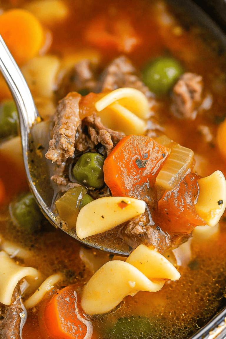 Easy Vegetable Beef Noodle Soup Recipe