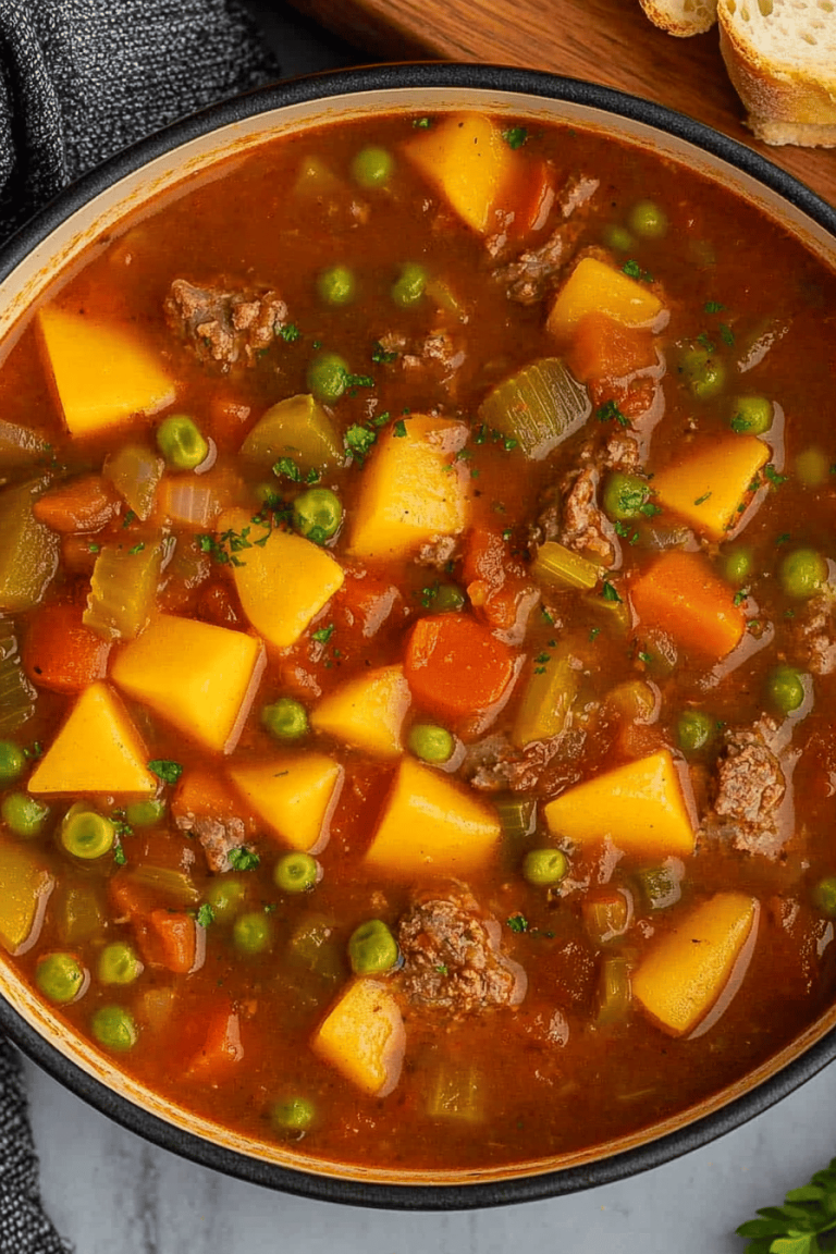 Easy Vegetable Beef Soup Recipe