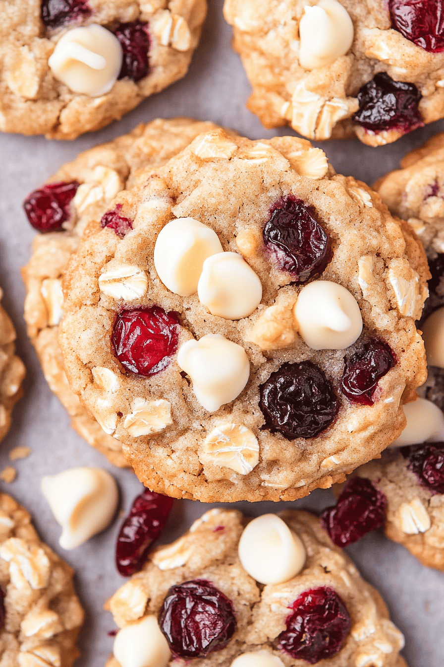 Easy White Chocolate Cranberry Oatmeal Cookies ingredients