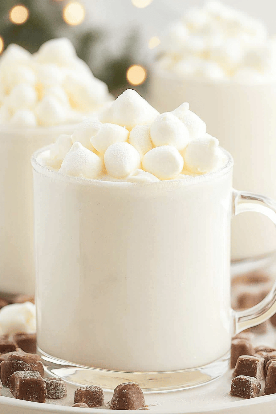 Easy White Hot Chocolate Recipe ingredients