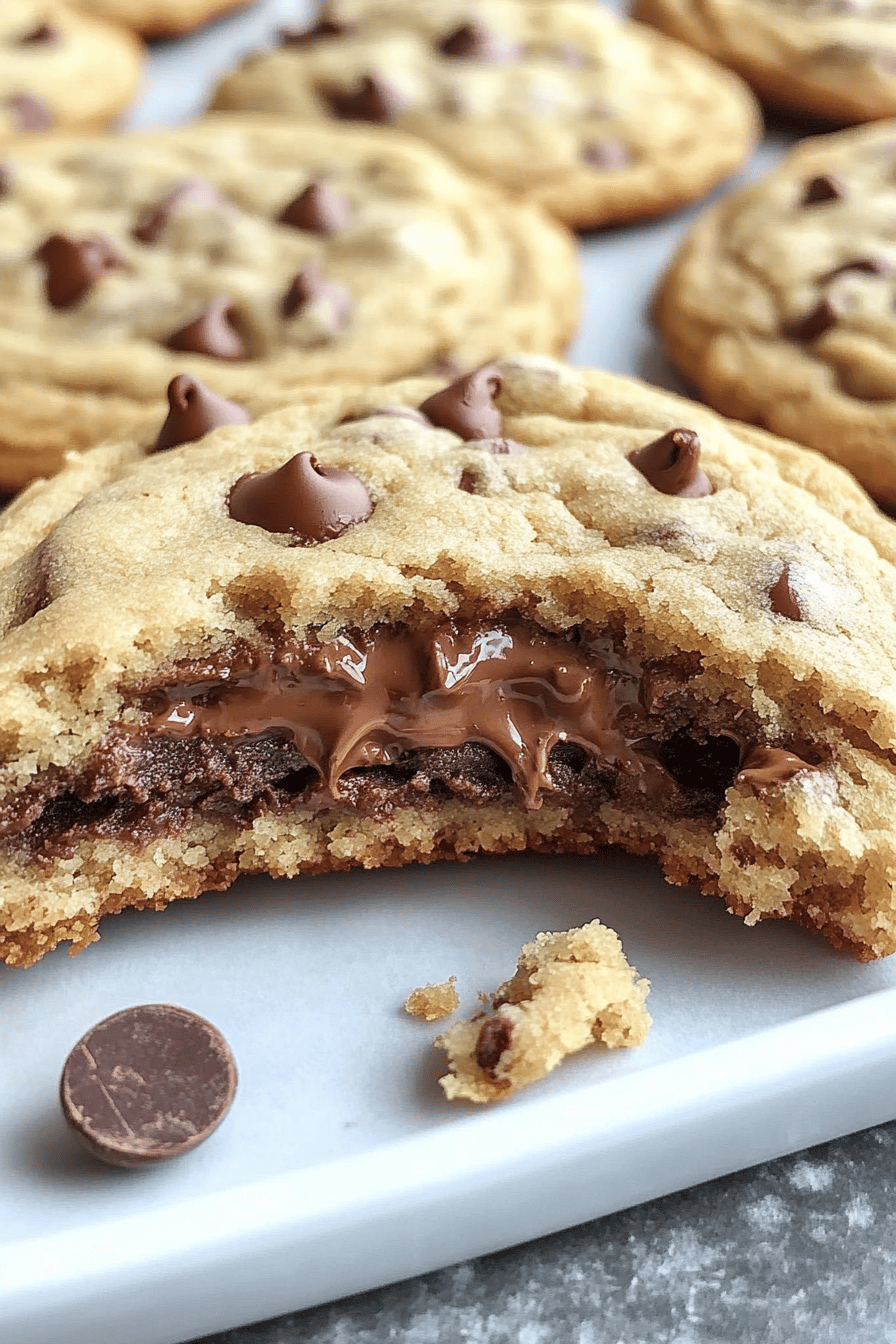 Giant Chocolate Stuffed Chip Cookies Recipe Final Dish Presentation