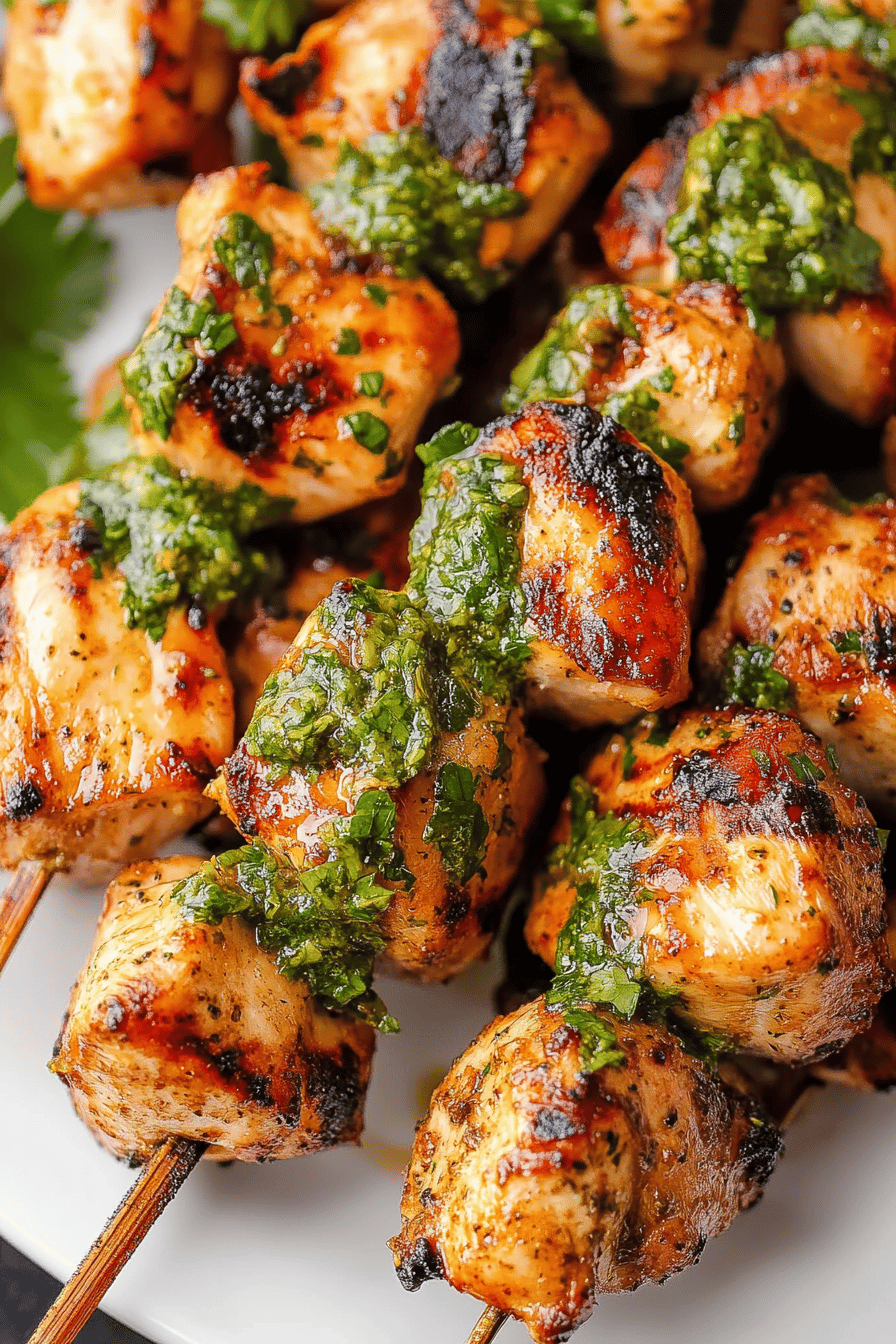 Grilled Chicken Skewers with Chimichurri Sauce Recipe ingredients