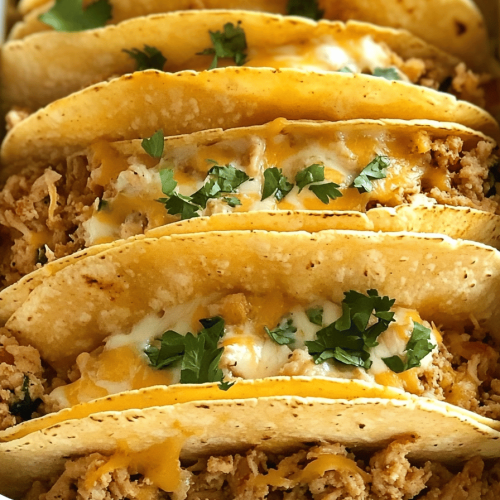 Ground Chicken Baked Tacos Recipe