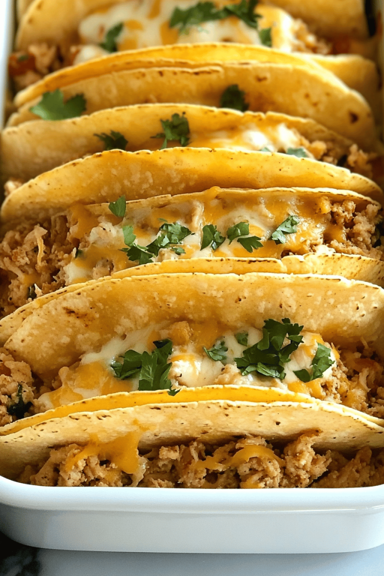 Ground Chicken Baked Tacos Recipe