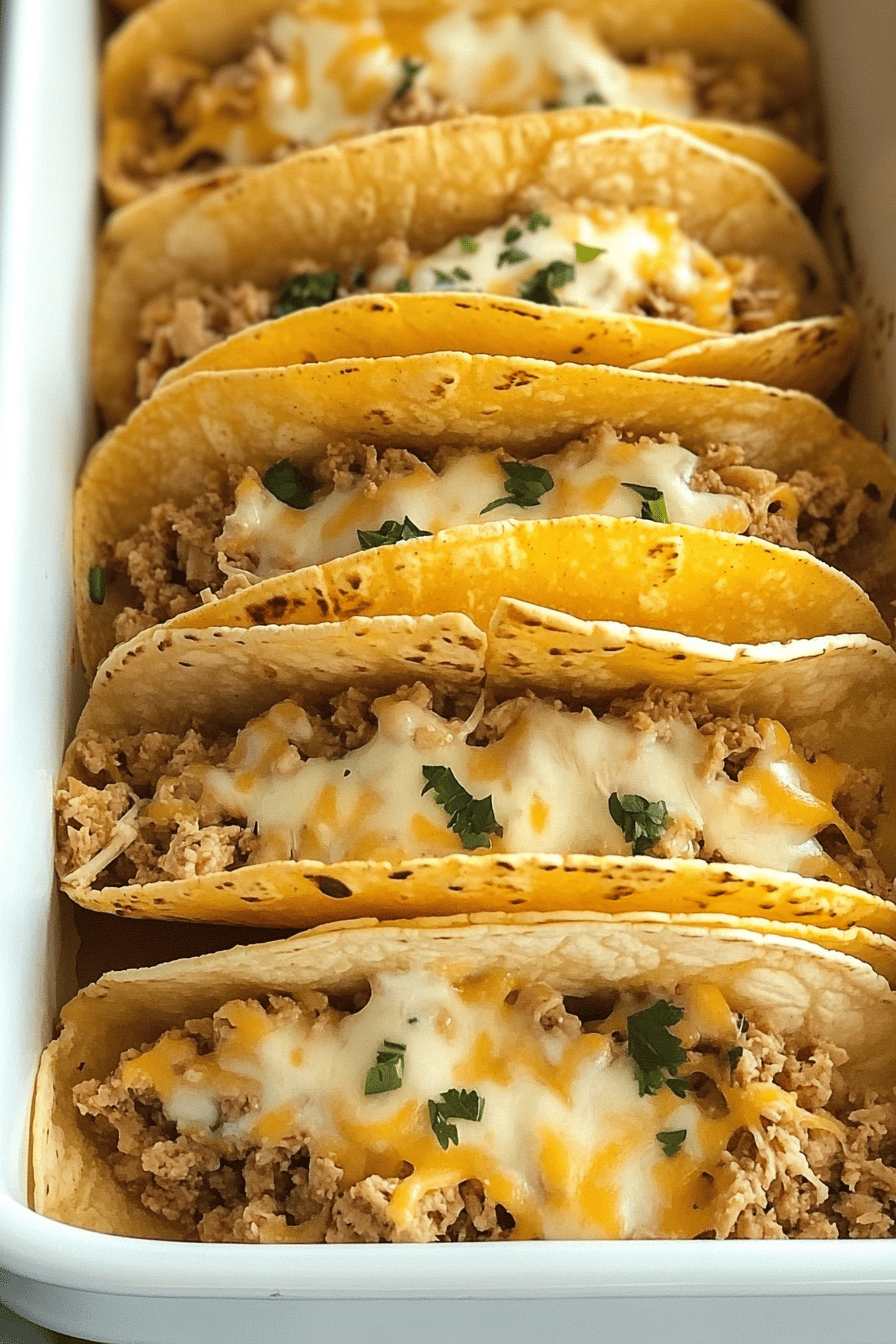 Ground Chicken Baked Tacos Recipe Final Dish Presentation