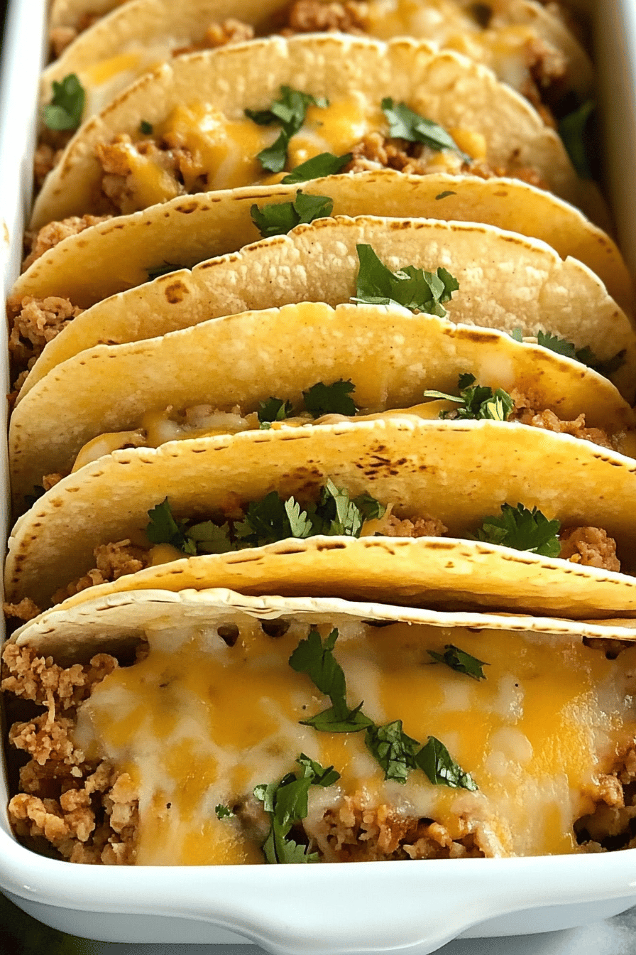 Ground Chicken Baked Tacos Recipe Final Dish Presentation