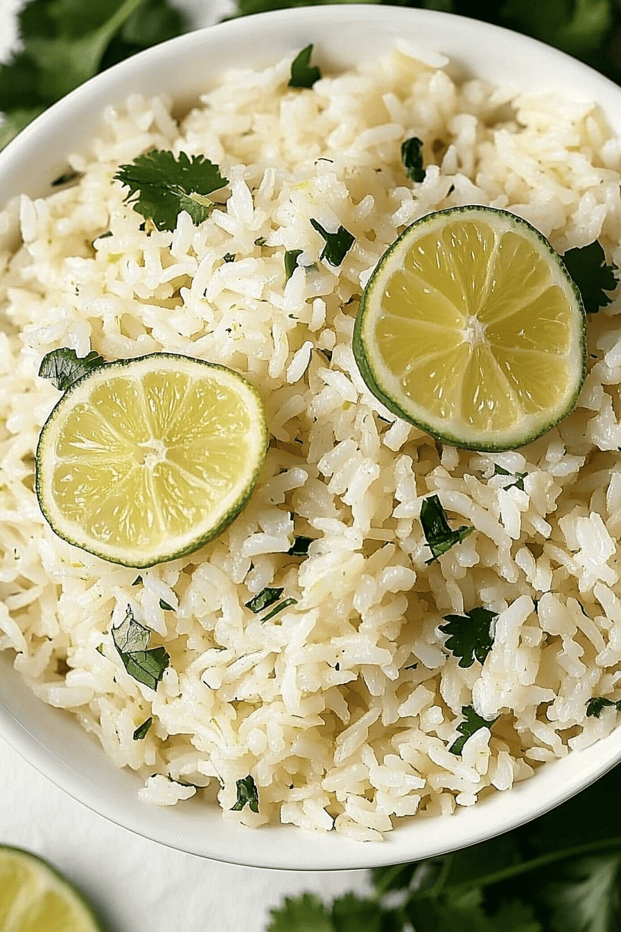 Instant Pot Cilantro Lime Rice Recipe Final Dish Presentation