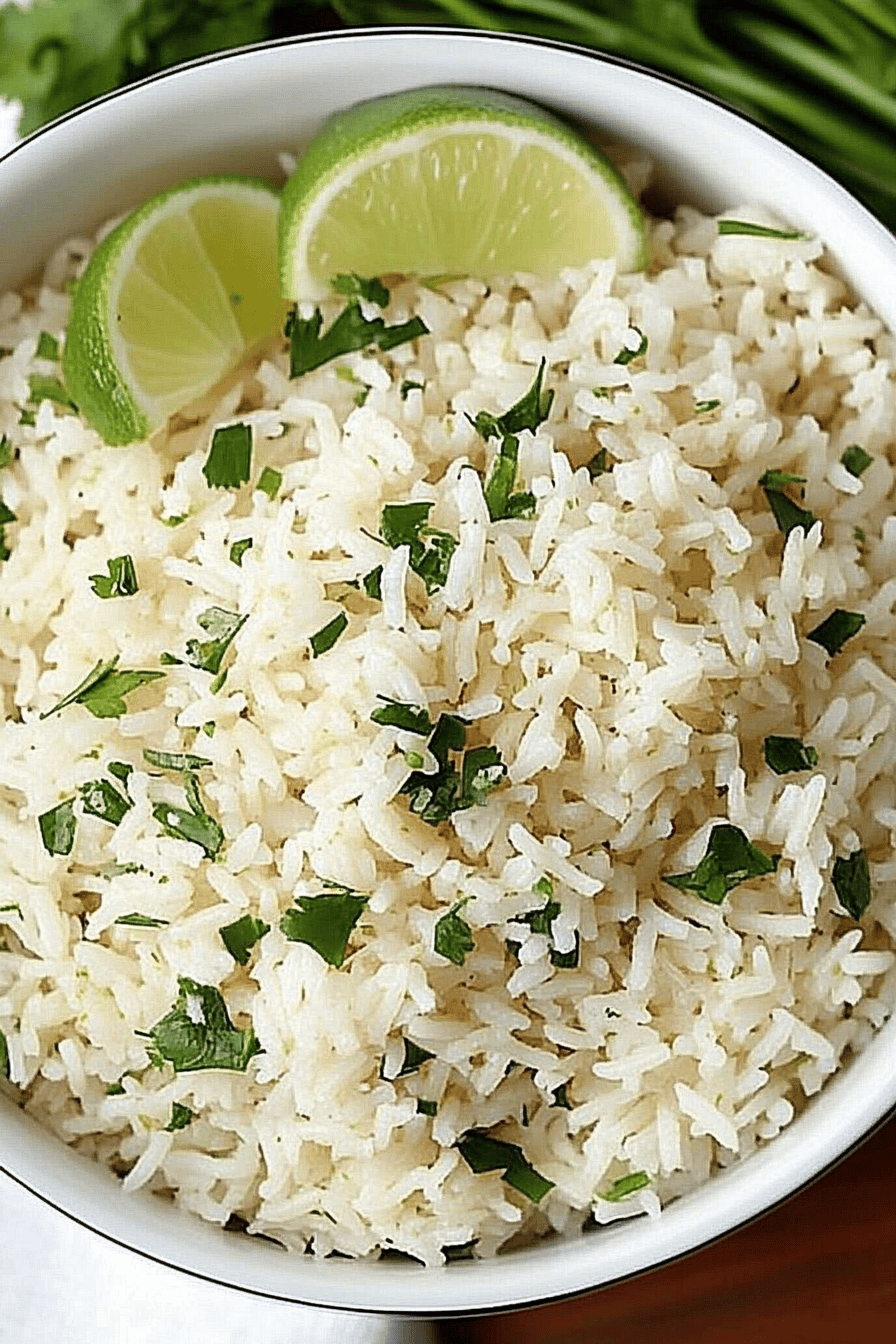 Instant Pot Cilantro Lime Rice Recipe Final Dish Presentation