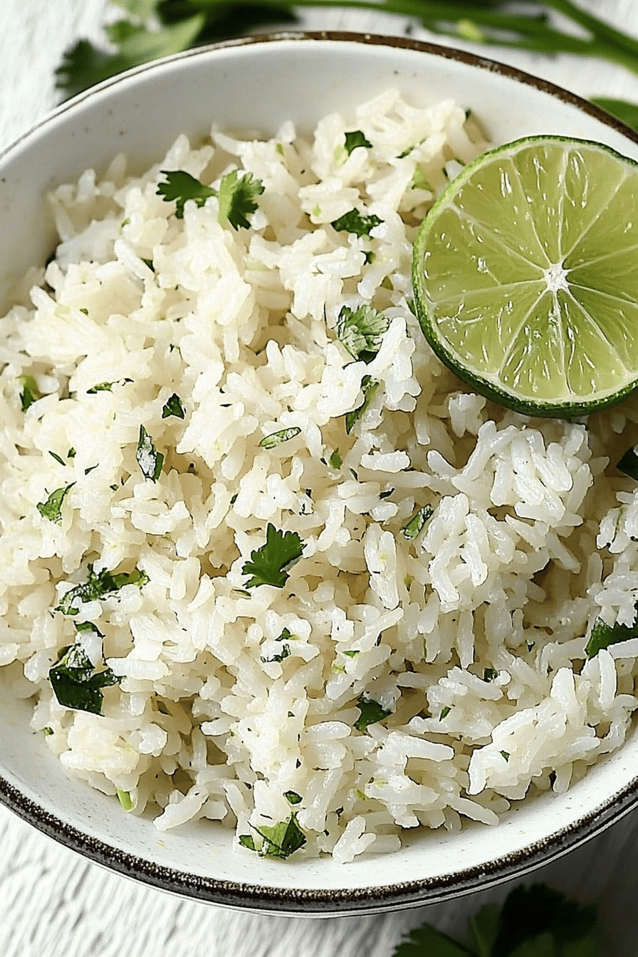 Instant Pot Cilantro Lime Rice Recipe ingredients
