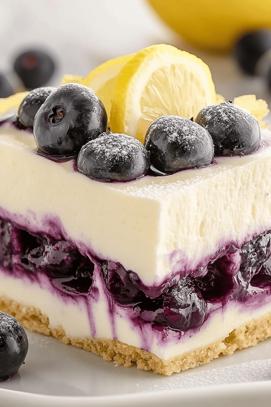 Lemon Blueberry Delight Recipe Final Dish Presentation