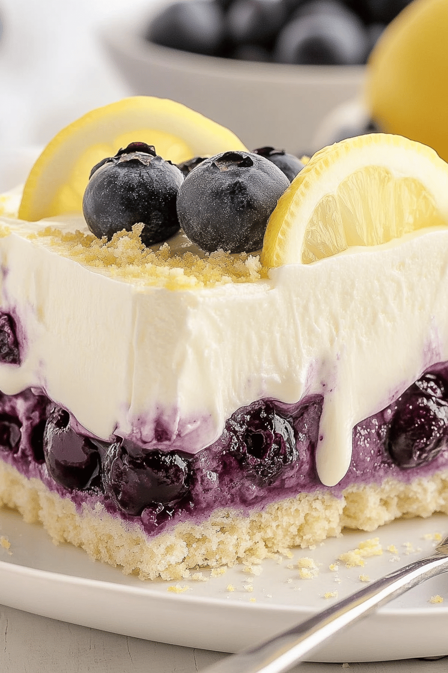 Lemon Blueberry Delight Recipe Final Dish Presentation