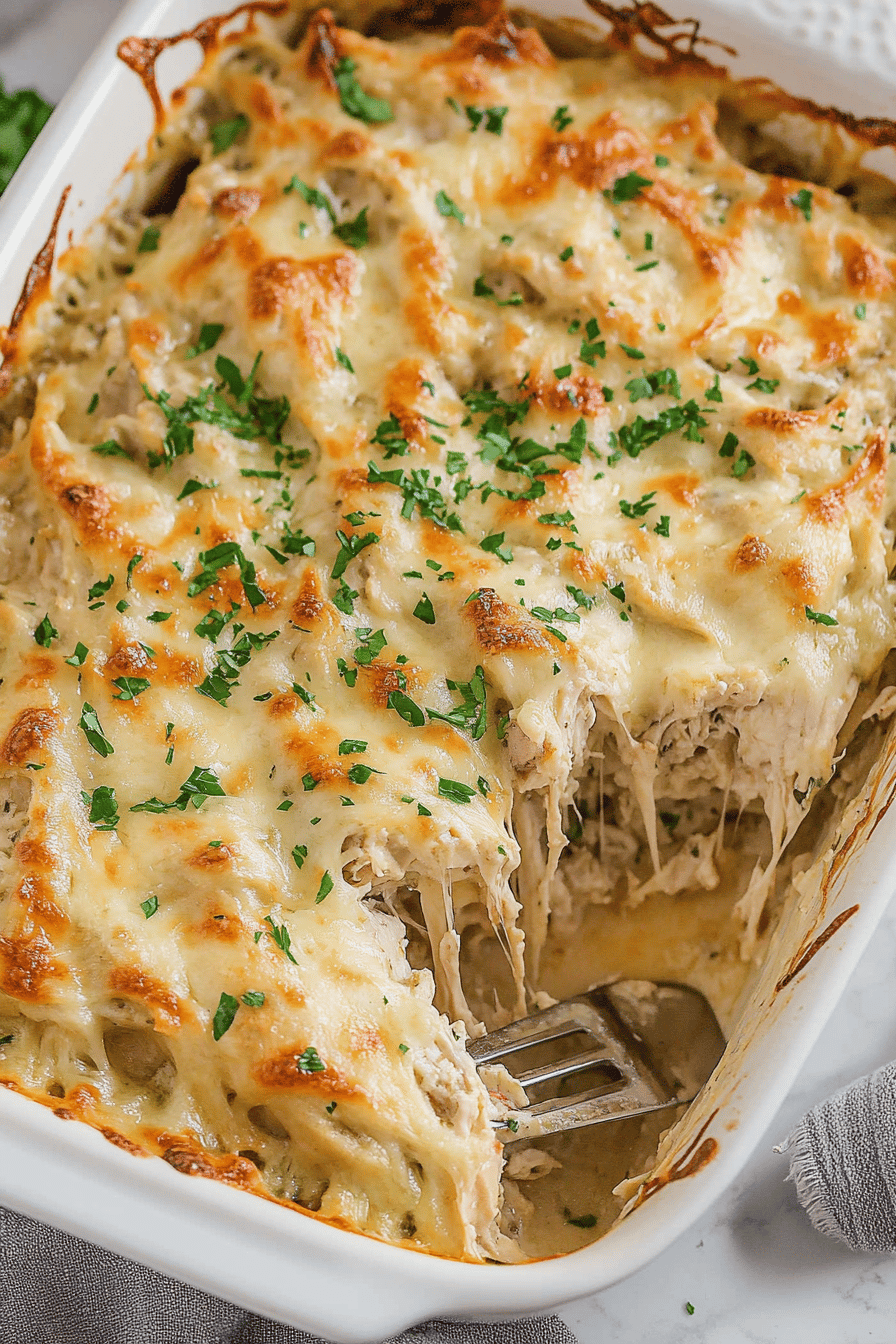 Million Dollar Chicken Casserole Recipe Final Dish Presentation