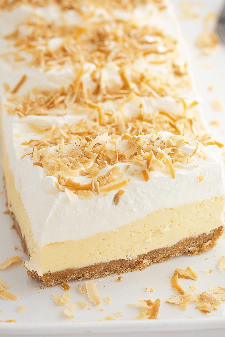 No-Bake Coconut Cream Lush Recipe ingredients