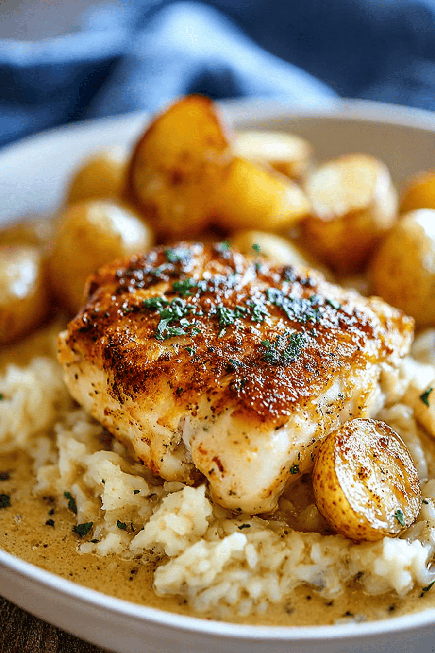 No-Peek Chicken Casserole final dish beautifully presented and ready to serve