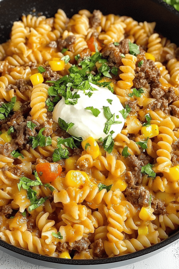 One-Pan BBQ Beef Pasta Recipe