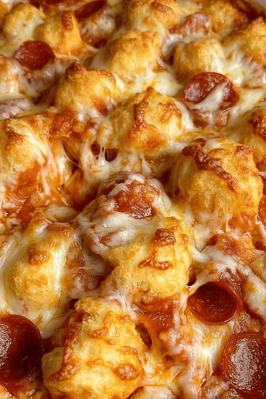 Pepperoni Pizza Biscuit Casserole Recipe Final Dish Presentation