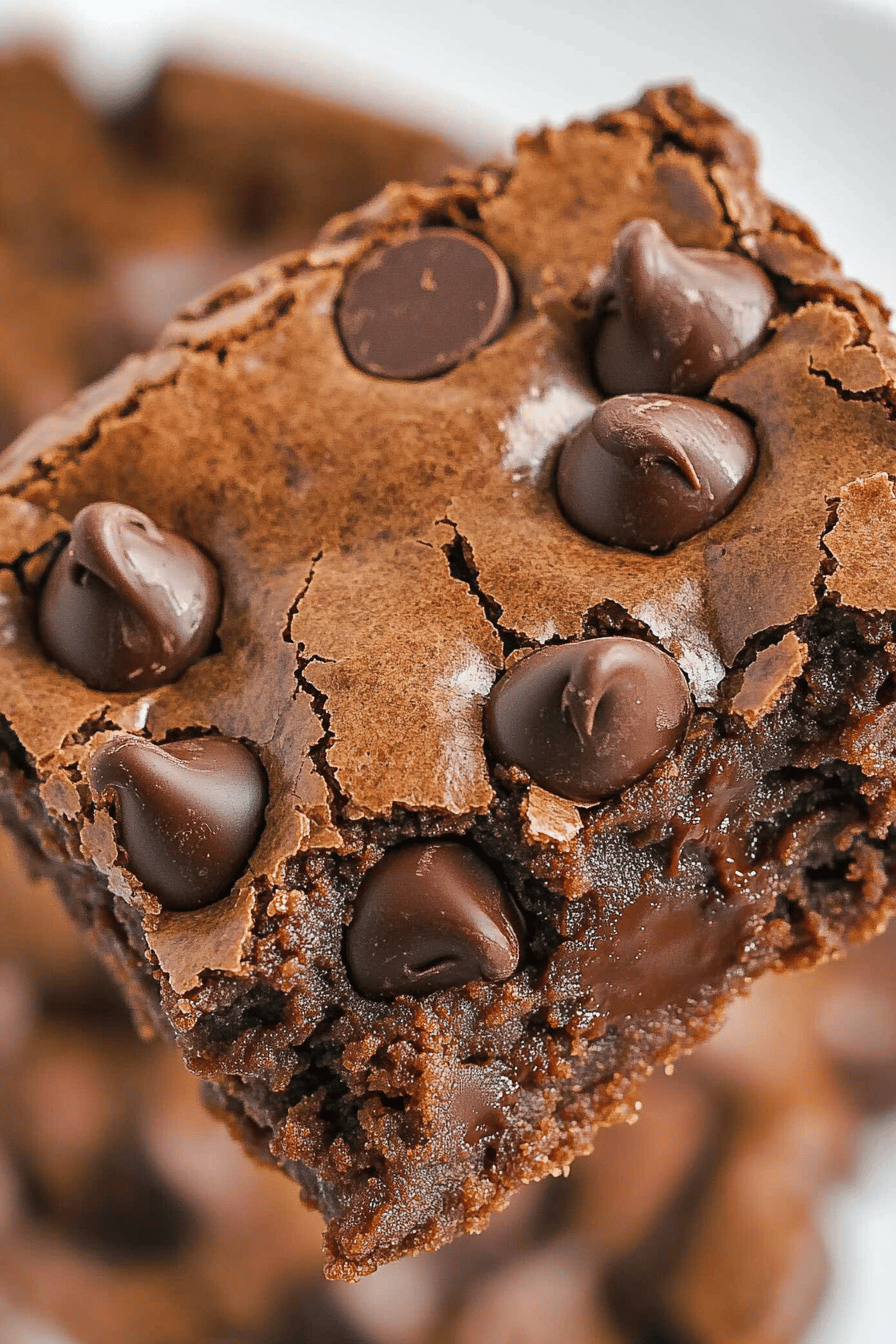 Quick Easy Chocolate Chip Brownies Recipe ingredients