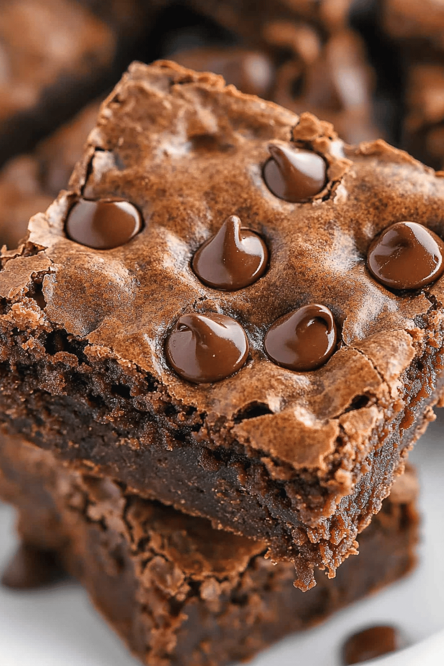 Quick Easy Chocolate Chip Brownies Recipe