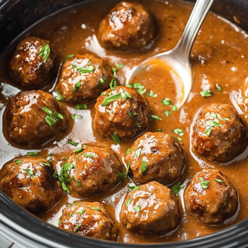 Slow Cooker Meatballs and Gravy Recipe