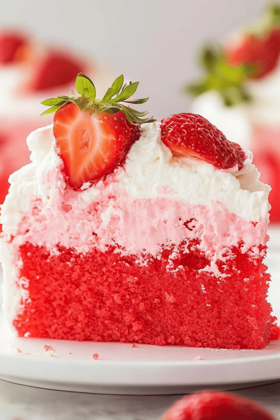 Strawberry Jello Poke Cake Recipe ingredients