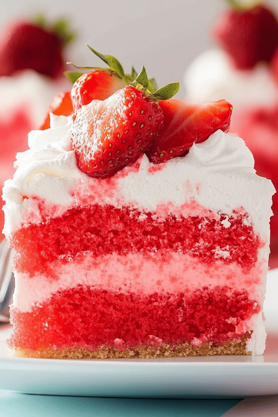 Strawberry Jello Poke Cake Recipe
