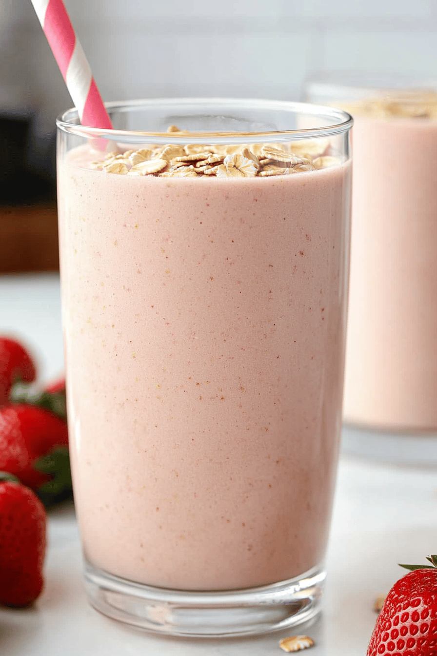 Strawberry Oatmeal Smoothie Recipe ingredients