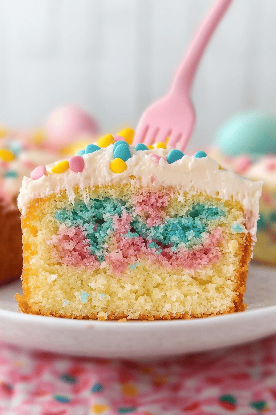 Swirled Easter Cake Recipe - Easy & Delicious Final Dish Presentation