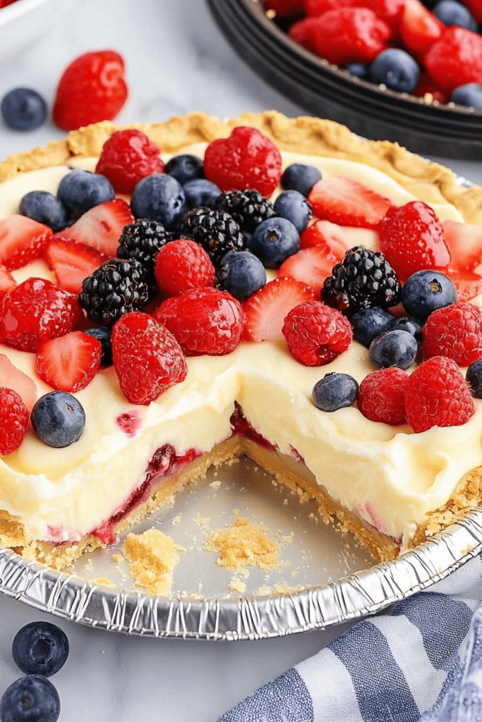 White Chocolate Berry Cream Pie Recipe