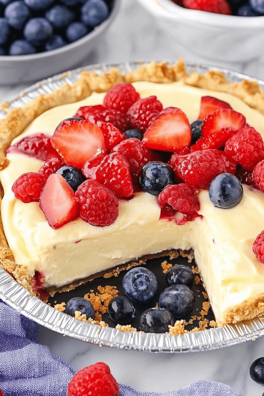 White Chocolate Berry Cream Pie Recipe ingredients
