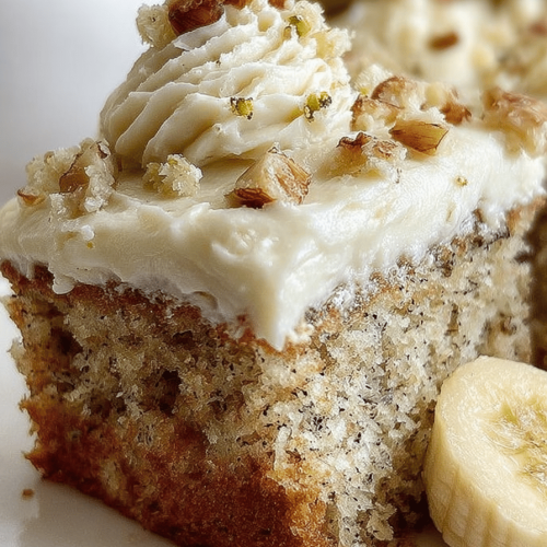 Banana Bread Cake with Cream Cheese Frosting Recipe