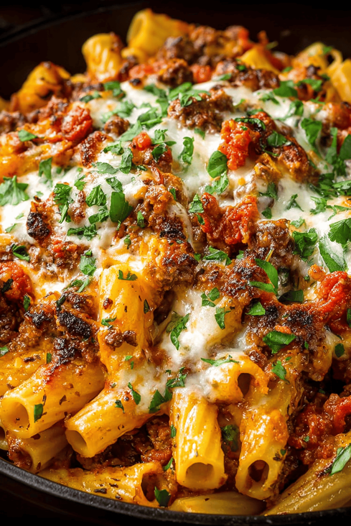 Beefy Bacon Beer Ziti Recipe