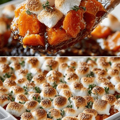 Candied Sweet Potatoes with Marshmallows Recipe