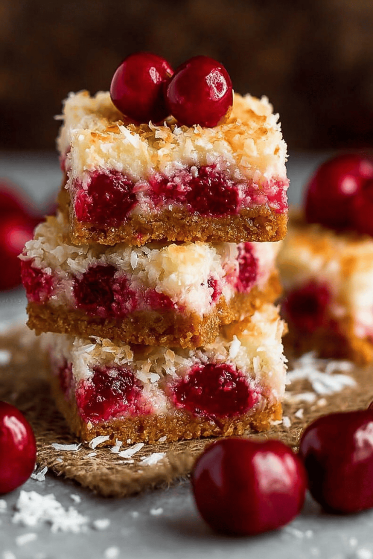 Cherry Coconut Bars Recipe