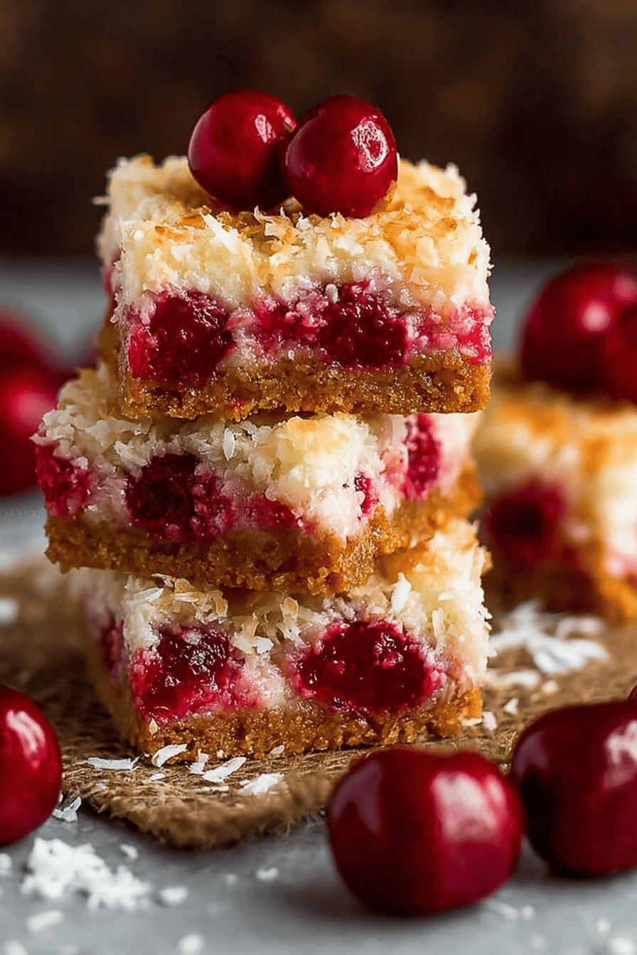 Cherry Coconut Bars Recipe