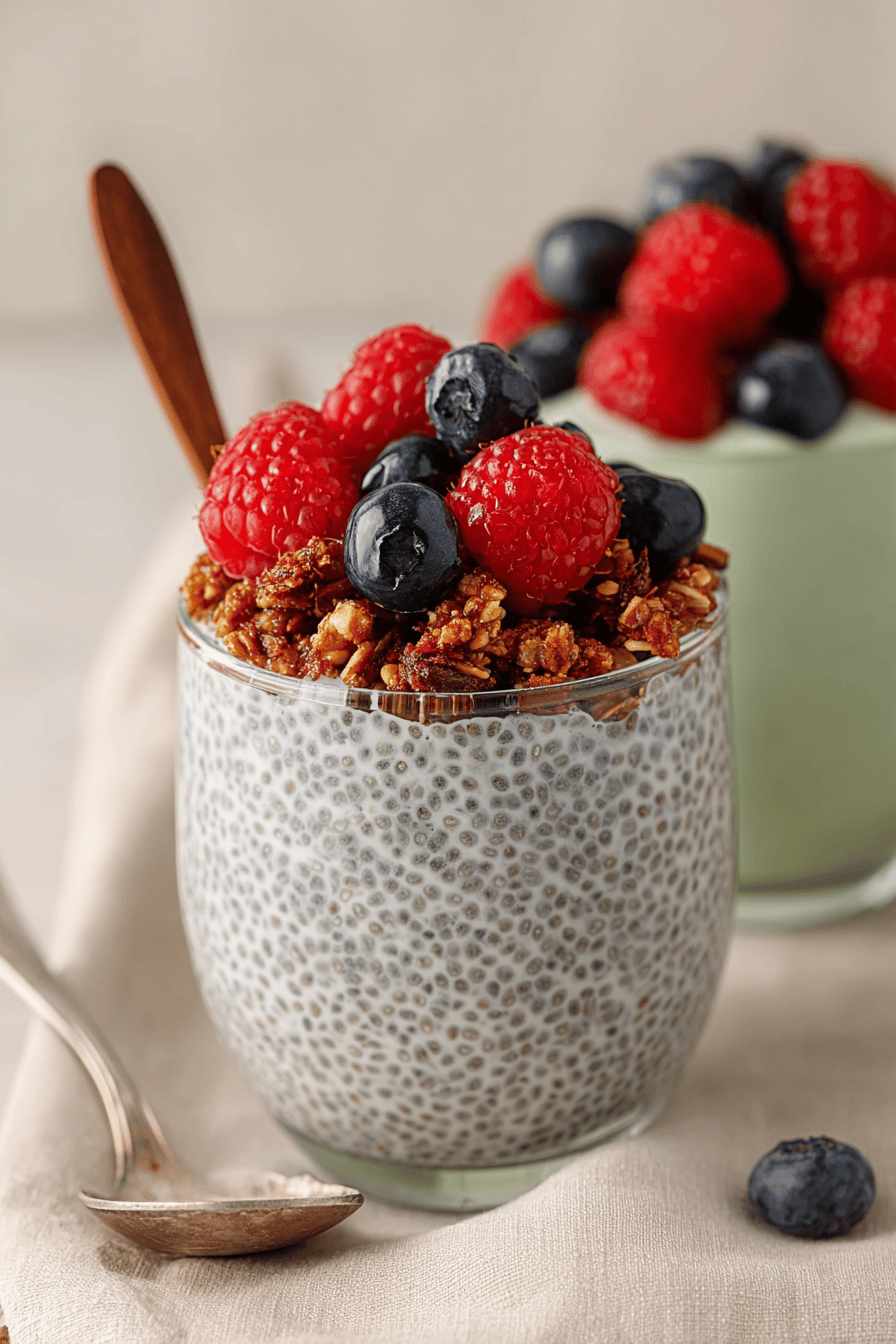 Chia Seed Protein Pudding: A Quick & Delicious Recipe slice on plate showing perfect texture and swirl pattern