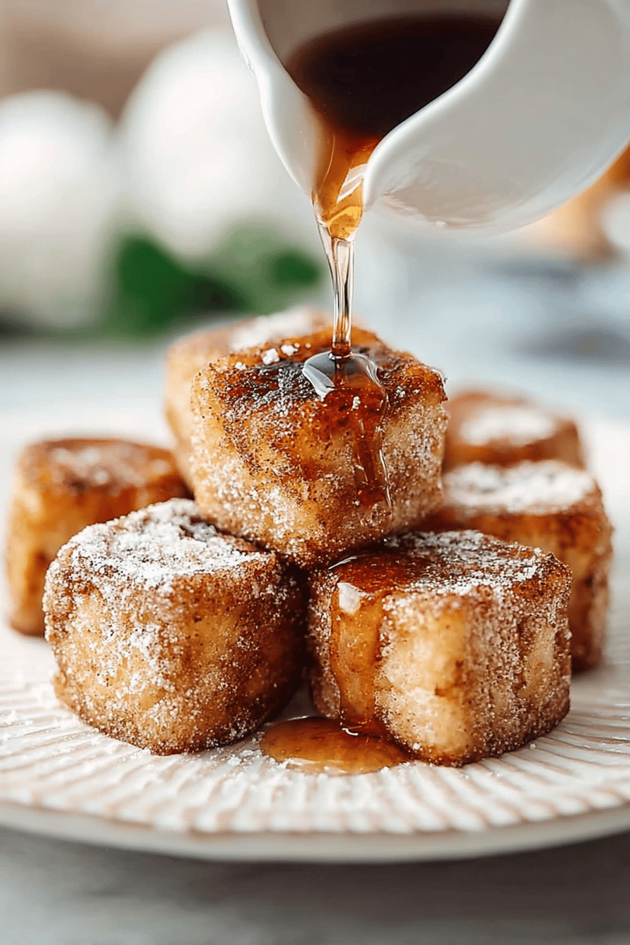 Cinnamon French Toast Bites Recipe slice on plate showing perfect texture and swirl pattern