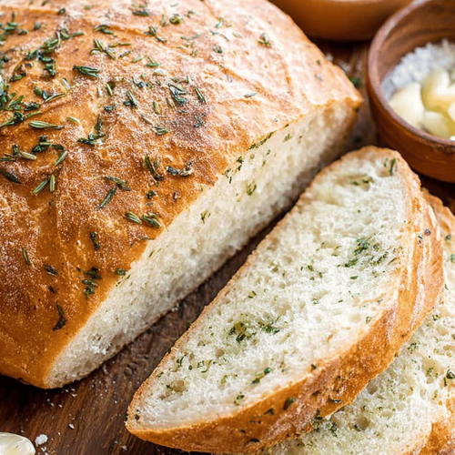 Crusty Garlic Herb Bread Recipe