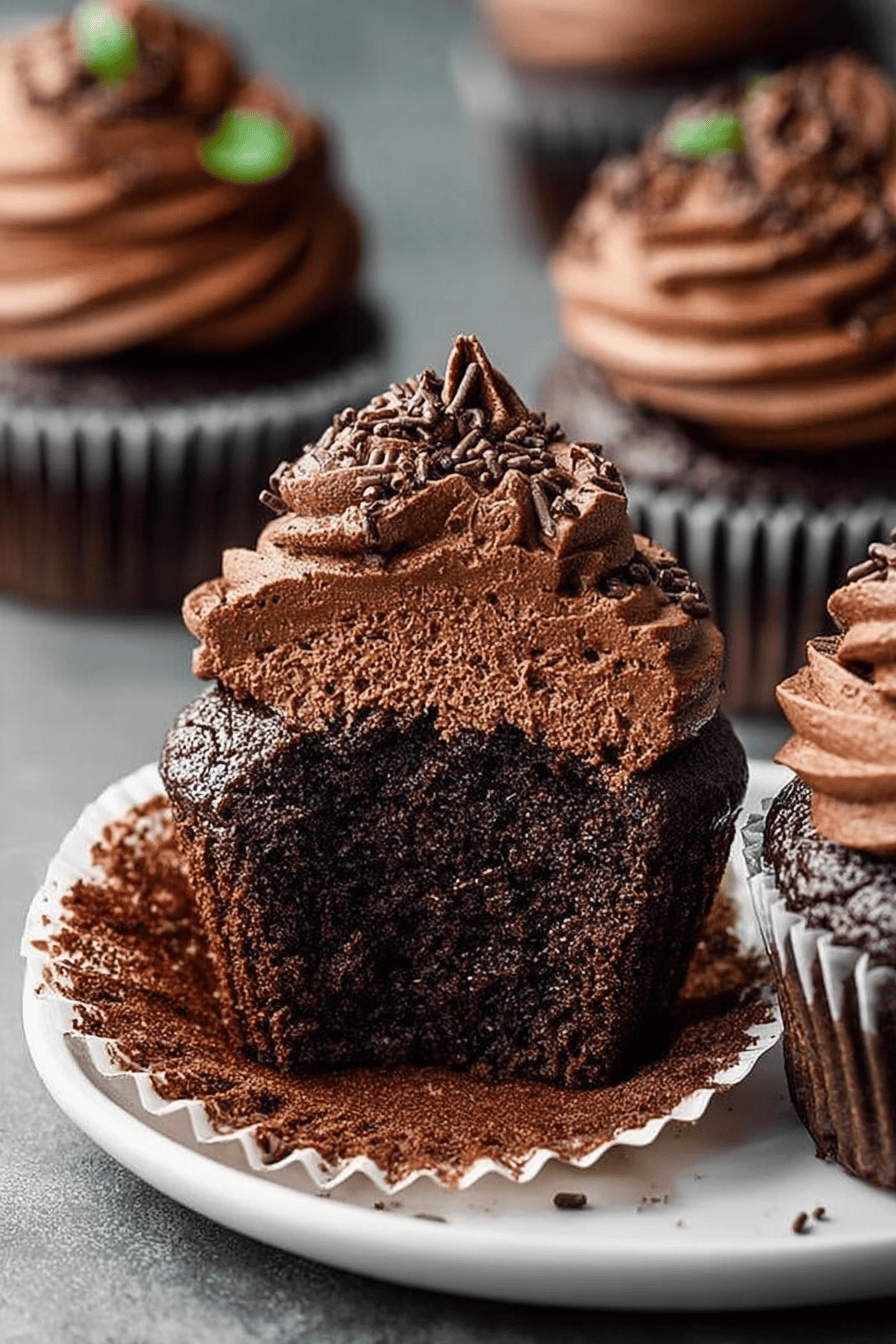 Dark Chocolate Cupcakes Recipe