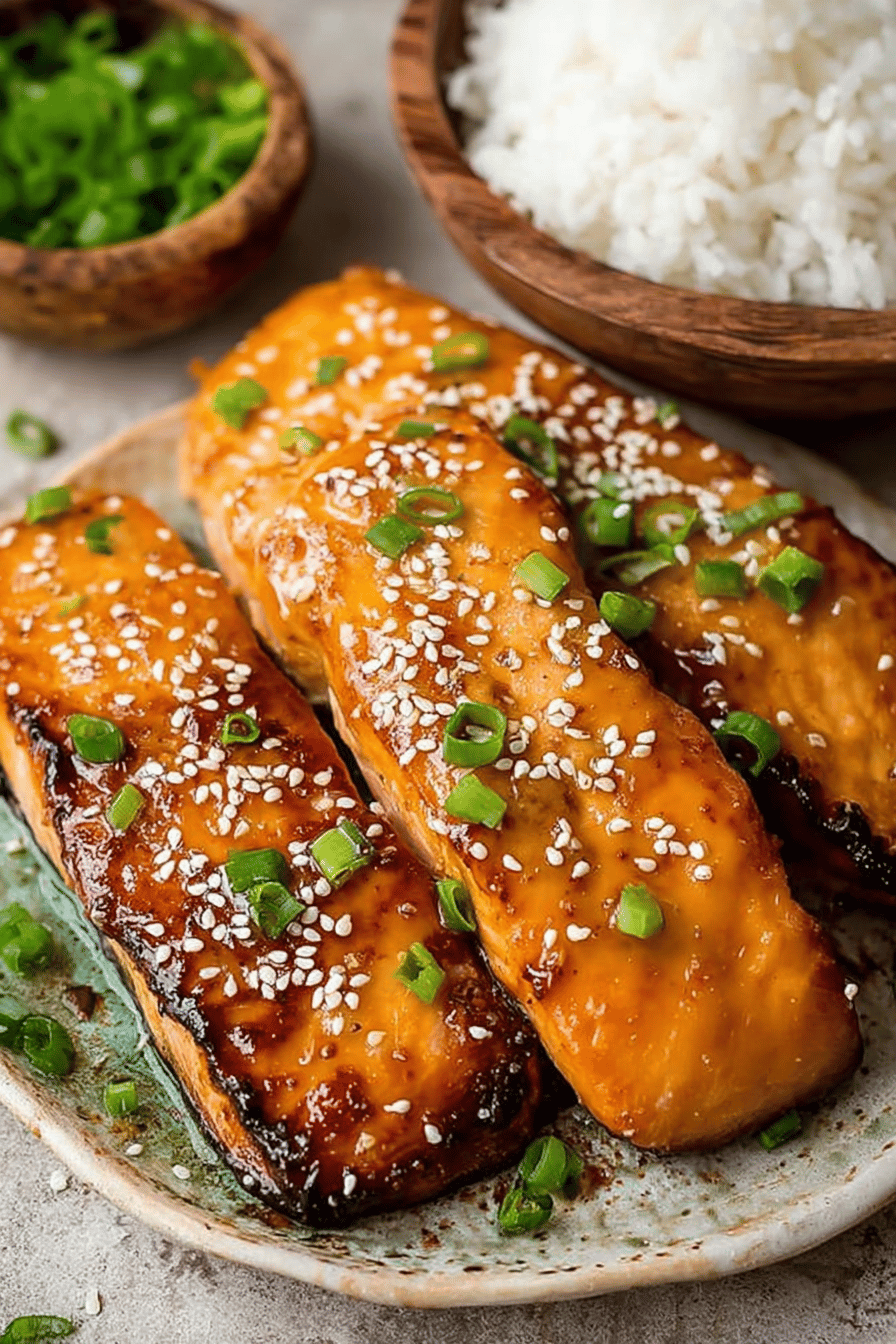 Easy 15-Minute Miso Glazed Salmon Recipe final dish beautifully presented and ready to serve