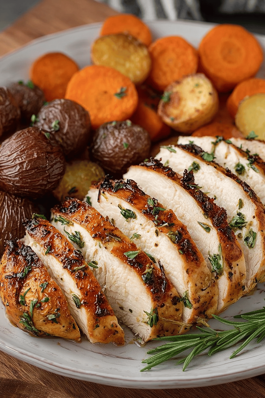 Easy Air Fryer Herb Butter Turkey Breast