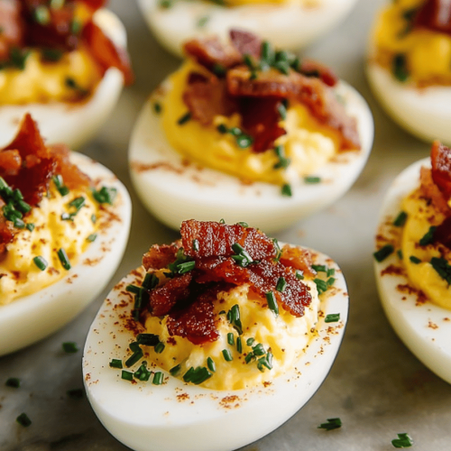 Easy Bacon Deviled Eggs Recipe